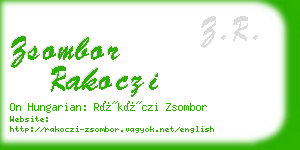 zsombor rakoczi business card